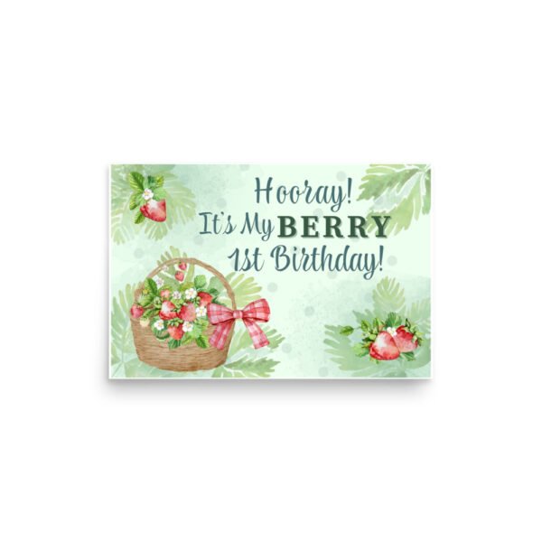 Berry 1st Birthday Poster - Image 2