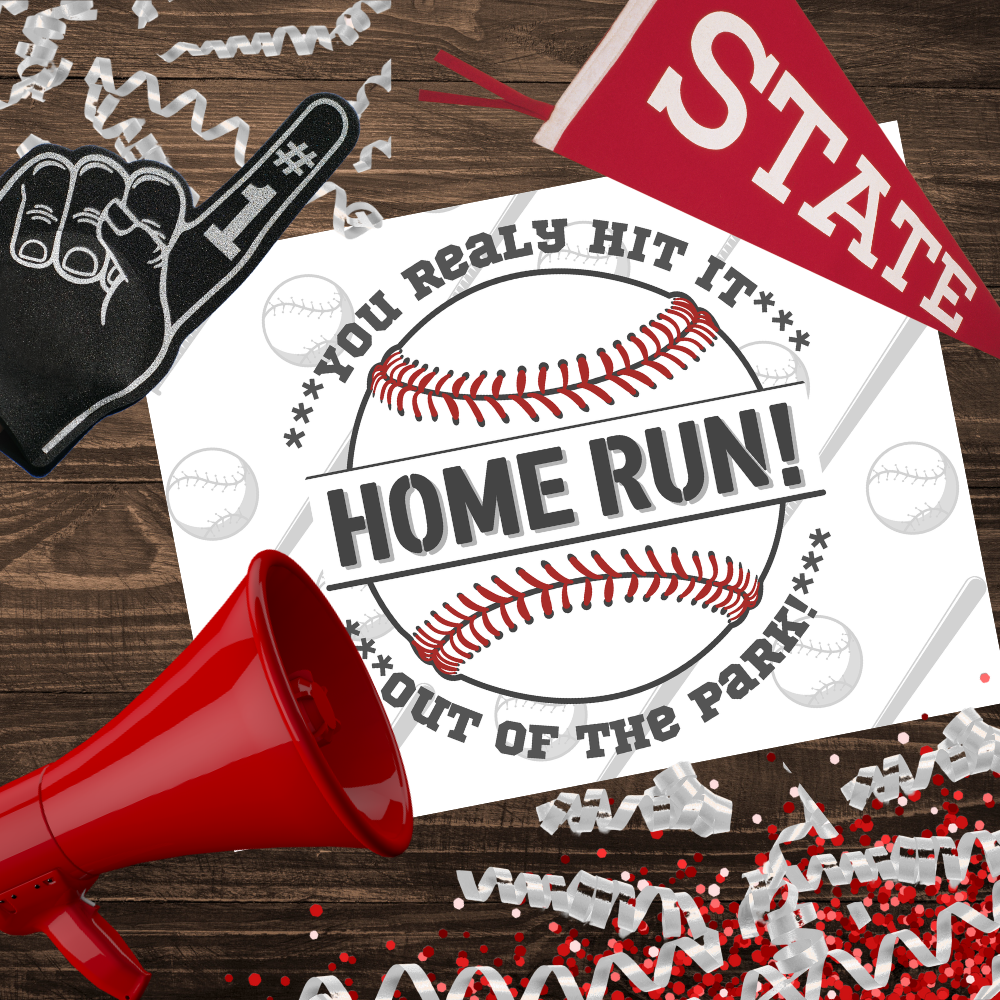 Home Run Congratulations Poster