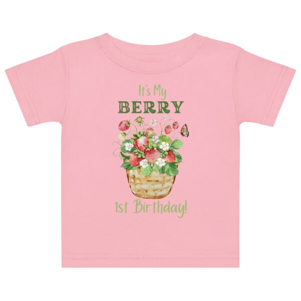 Berry 1st Birthday Baby jersey t-shirt - Image 2