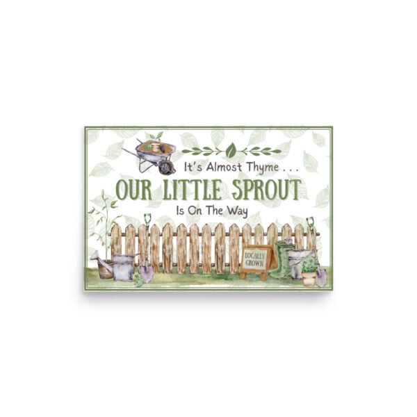Little Sprout Baby Shower Poster - Image 2