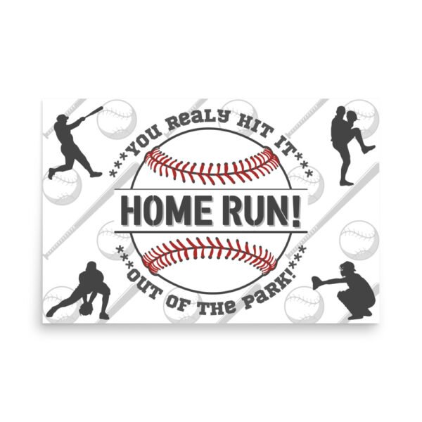 Home Run Congratulations Poster Digital Download