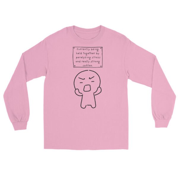 Held Together by Stress and Coffee Long Sleeve Shirt - Image 5
