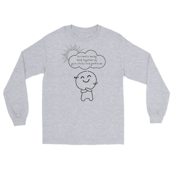 Held Together by Glue Stick and Gratitude Adult Long Sleeve Shirt - Image 2