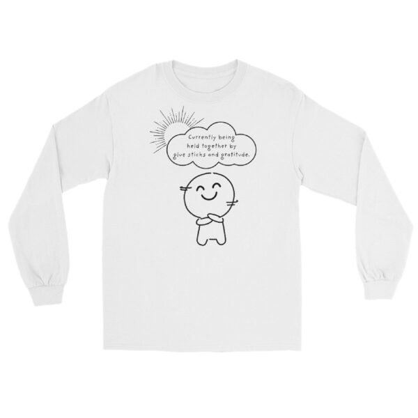 Held Together by Glue Stick and Gratitude Adult Long Sleeve Shirt - Image 4