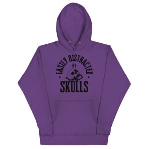 Distracted by Skulls Unisex Hoodie