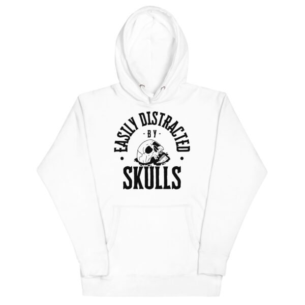 Distracted by Skulls Unisex Hoodie - Image 3