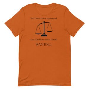 Found Wanting Unisex t-shirt