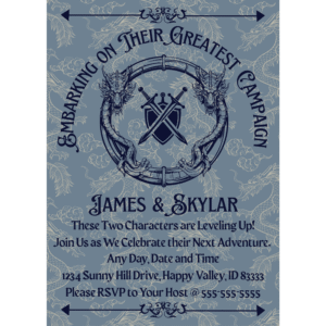 Greatest Campaign 5 x 7 Customizable Engagement Party Invitation Digital Download