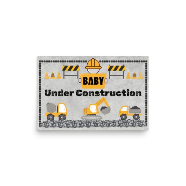 Baby Under Construction Baby Shower Poster - Image 2