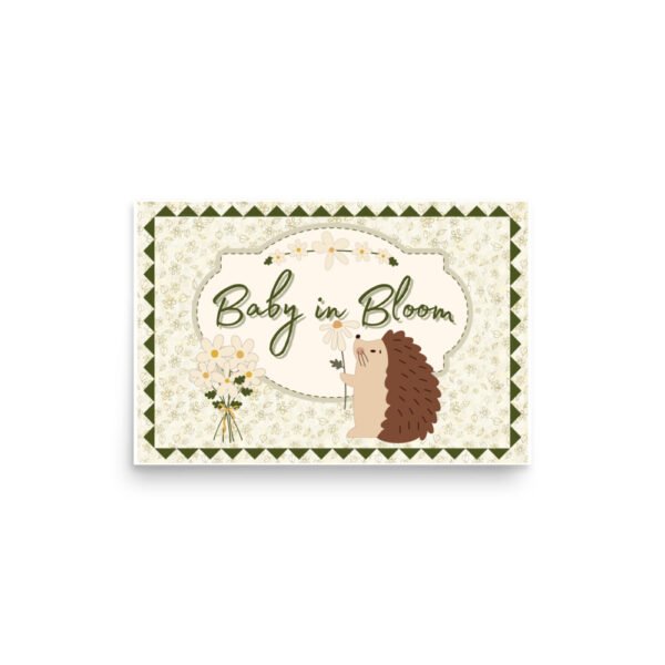 Baby in Bloom Baby Shower Poster - Image 2