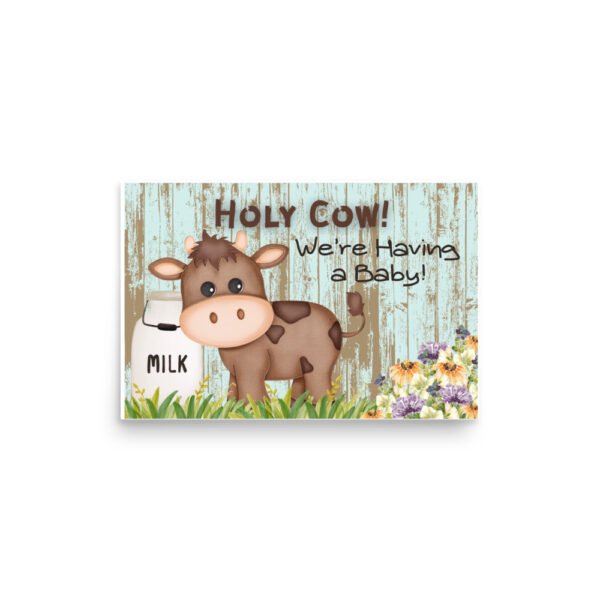 Holy Cow Baby Shower Poster - Image 2