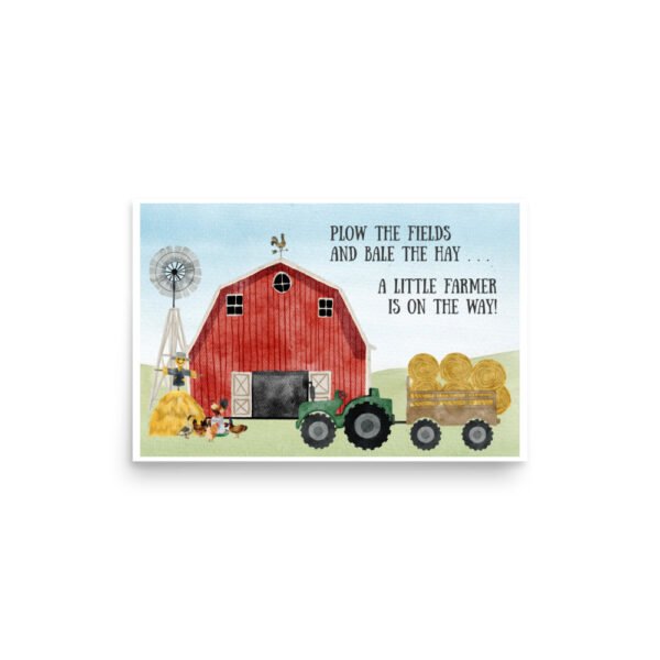 Little Farmer Baby Shower Poster - Image 2