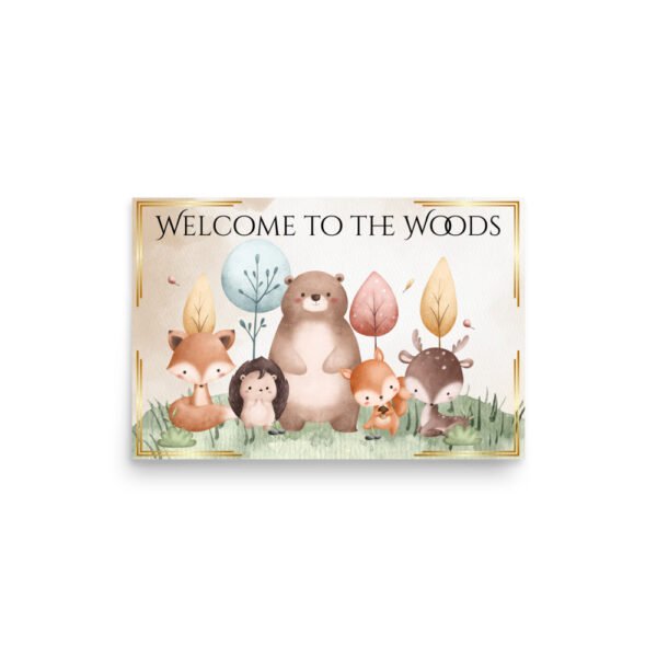 Welcome to the Woods Baby Shower Poster - Image 2