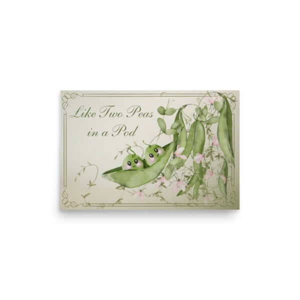 Two Peas in a Pod Twins Baby Shower Poster - Image 2