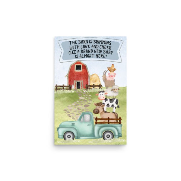 Barn is Brimming Baby Shower Poster - Image 2