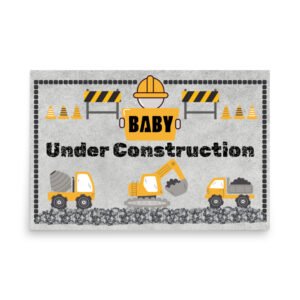 Baby Under Construction Baby Shower Poster Digital Download