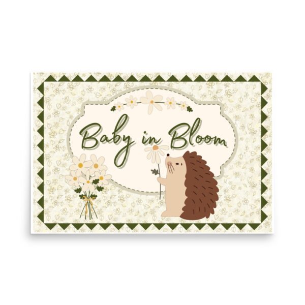 Baby in Bloom Baby Shower Poster Digital Download
