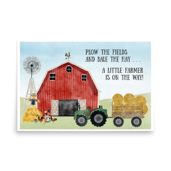 Little Farmer Baby Shower Poster