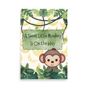 Little Monkey Baby Shower Poster Digital Download