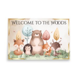 Welcome to the Woods Baby Shower Poster