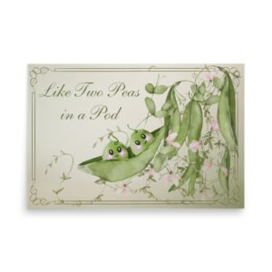 Two Peas in a Pod Twins Baby Shower Poster