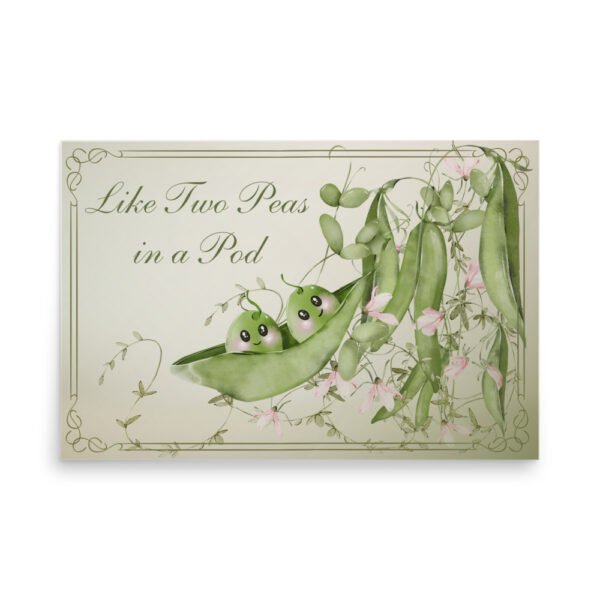 Two Peas in a Pod Twins Baby Shower Poster Digital Download