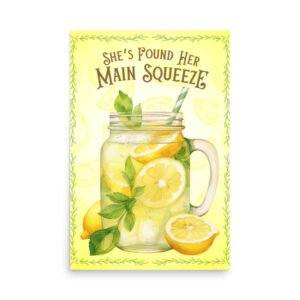 Main Squeeze Bridal Shower Poster Digital Download