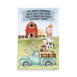 Barn is Brimming Baby Shower Poster Digital Download