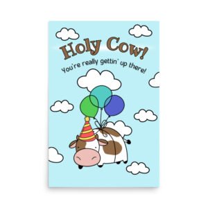 Getting Up There Birthday Poster Digital Download