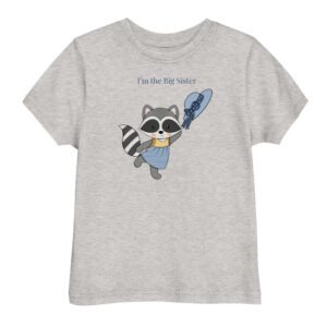 Raccoon Big Sister Toddler jersey t-shirt