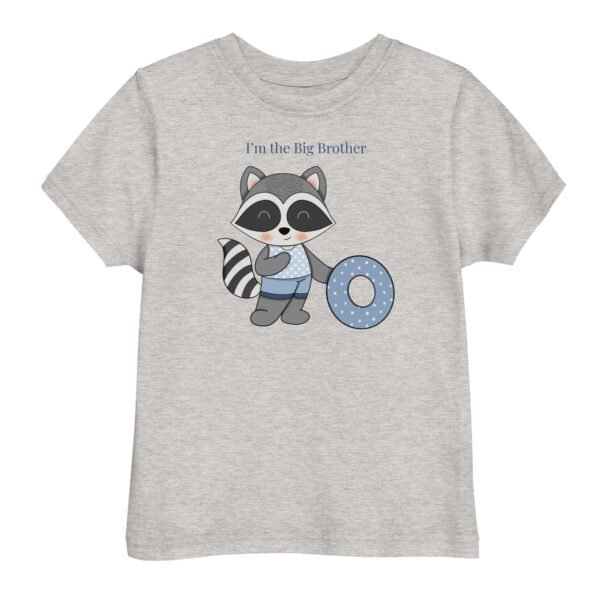 Raccoon Big Brother Toddler jersey t-shirt - Image 2