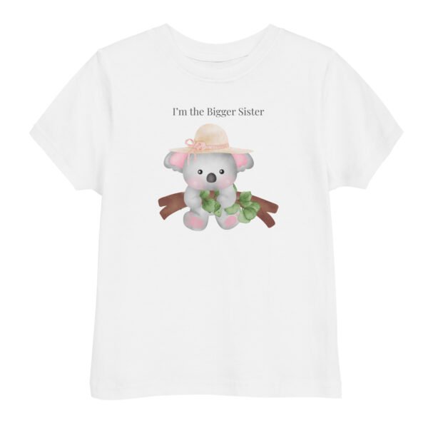 Koala Bigger Sister Toddler jersey t-shirt - Image 3