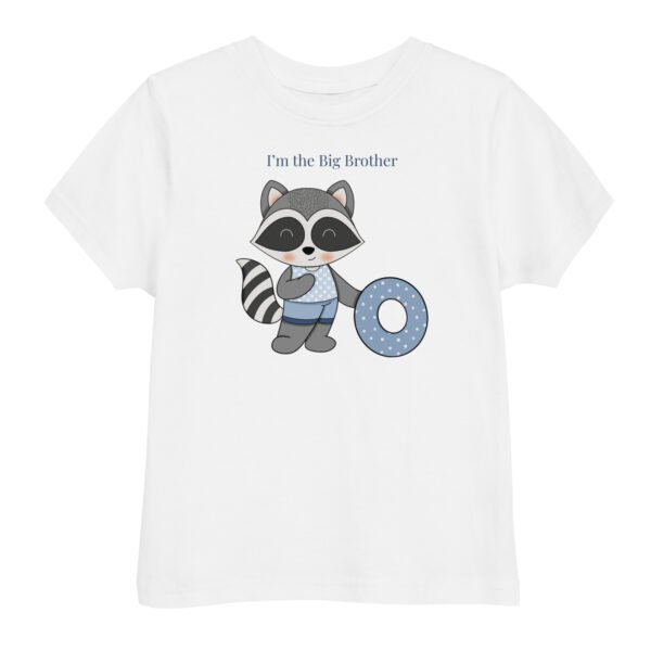 Raccoon Big Brother Toddler jersey t-shirt - Image 3