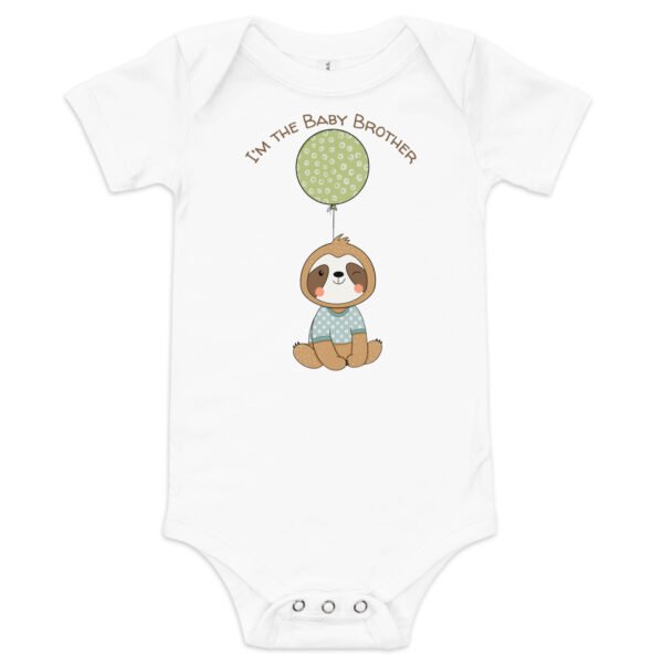 Sloth Baby Brother Infant onesie - Image 2