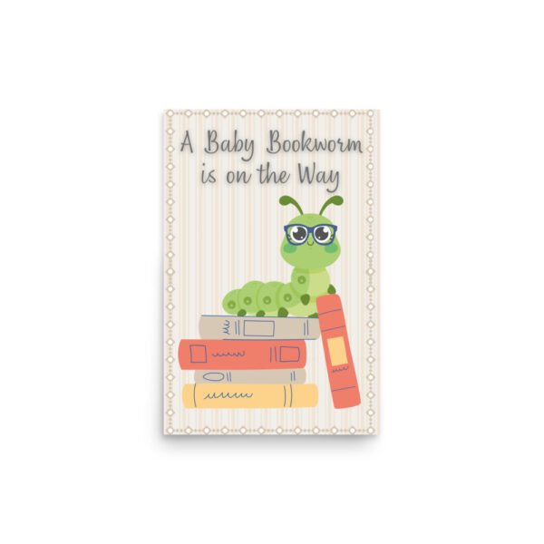 Baby Bookworm Baby Shower Poster - Image 2