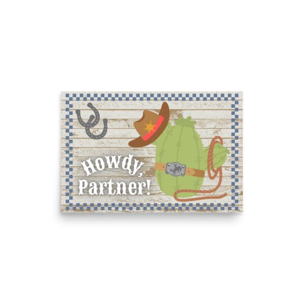 Howdy Partner Baby Shower Poster - Image 2