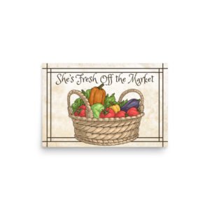 Fresh Off the Market Rustic Bridal Shower Poster