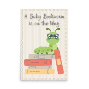 Baby Bookworm Baby Shower Poster