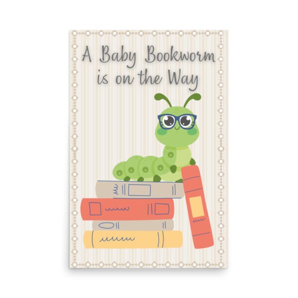 Baby Bookworm Baby Shower Poster