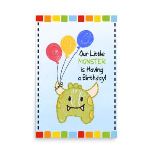 Little Monster Birthday Poster