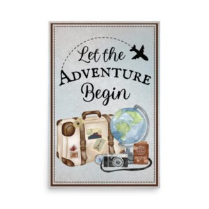 Let the Adventure Begin Engagement Party Poster