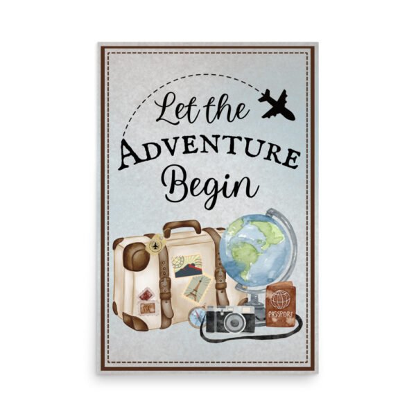 Let the Adventure Begin Engagement Party Poster