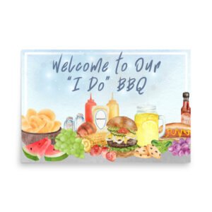 "I Do" BBQ Engagement Party Poster