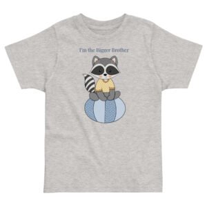 Raccoon Bigger Brother Toddler jersey t-shirt