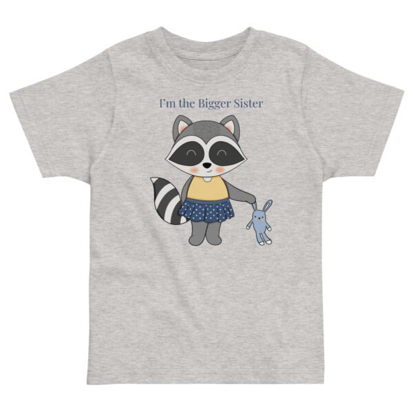 Raccoon Bigger Sister Toddler t-shirt - Image 2