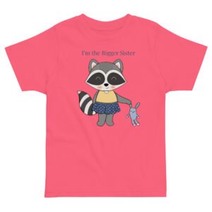 Raccoon Bigger Sister Toddler t-shirt