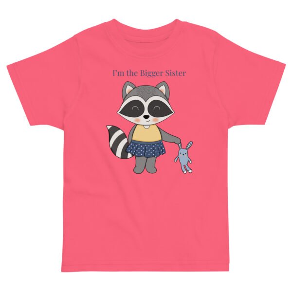 Raccoon Bigger Sister Toddler t-shirt
