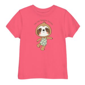 Sloth Bigger Sister Toddler jersey t-shirt