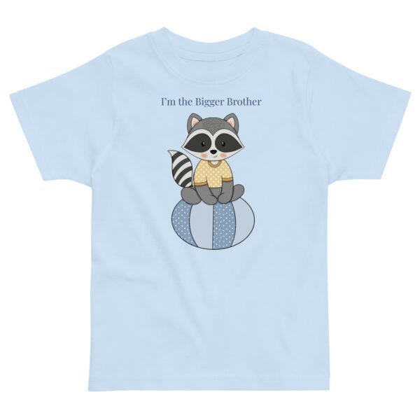 Raccoon Bigger Brother Toddler jersey t-shirt - Image 2