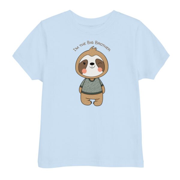 Sloth Big Brother Toddler jersey t-shirt - Image 2